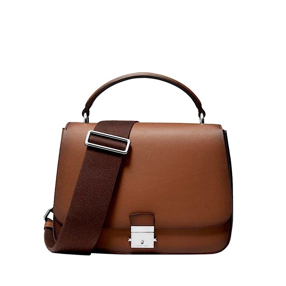 Michael Kors Collection Mia Burnished Calf Leather shoulder satchel crossbody - Picture 1 of 16